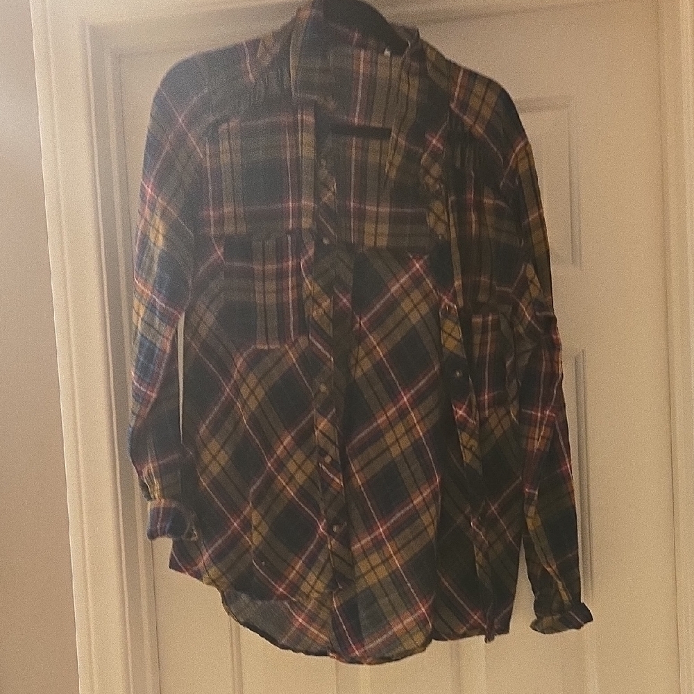 FP Movement by Free People Plaid Button Down Shirt - Multicolor
